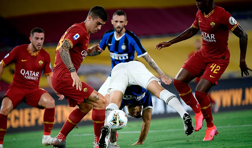 Inter empató 2-2 ante Roma por la Serie A. (FOTO: AFP). Inter empató 2-2 ante Roma por la Serie A. (FOTO: AFP).