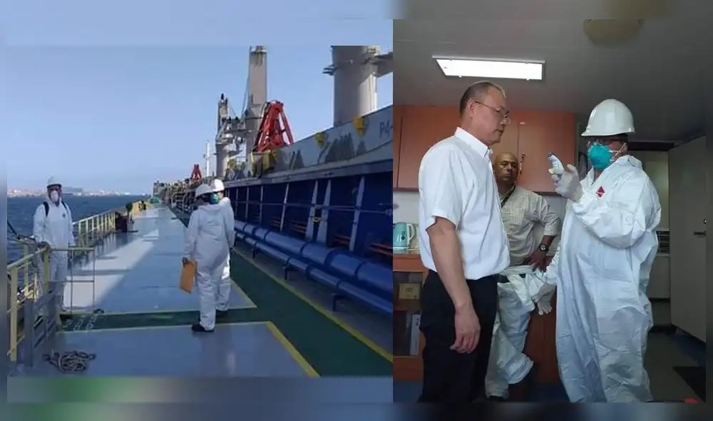 Arequipa. Se activaron protocolos de salud en embarcación procedente de China que llegó a puerto Matarani. Arequipa. Se activaron protocolos de salud en embarcación procedente de China que llegó a puerto Matarani.