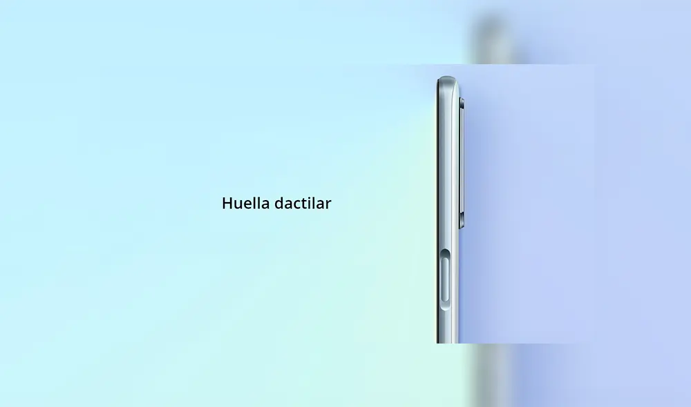 El sensor de huellas dactilares está instalado en el lateral derecho del dispositivo.