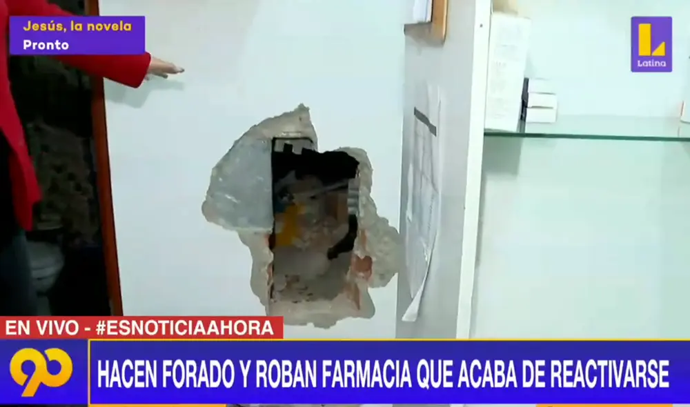 Ladrones abandonaron en local las herramientas que usaron para hacer forado. (Foto: Captura de video / Latina Noticias) Ladrones abandonaron en local las herramientas que usaron para hacer forado. (Foto: Captura de video / Latina Noticias)