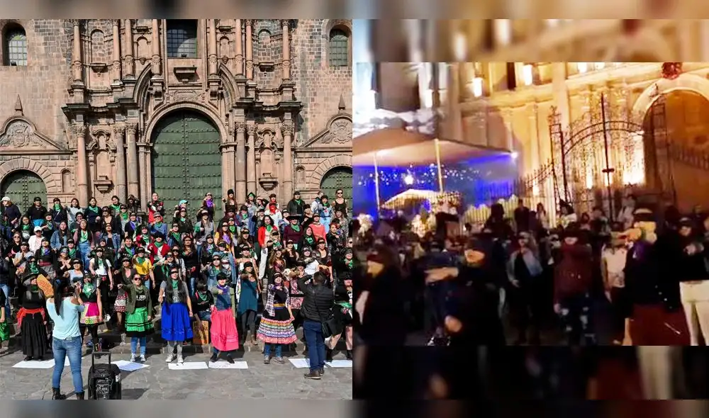 “La culpa no era mía ni donde estaba ni como vestía, el violador eres tú”, cantaron. “La culpa no era mía ni donde estaba ni como vestía, el violador eres tú”, cantaron.