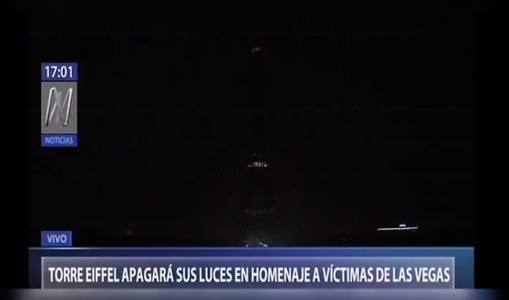Tiroteo en Las Vegas: Torre Eiffel se mantendrá apagada en homenaje a víctimas de atentado [VIDEO]
