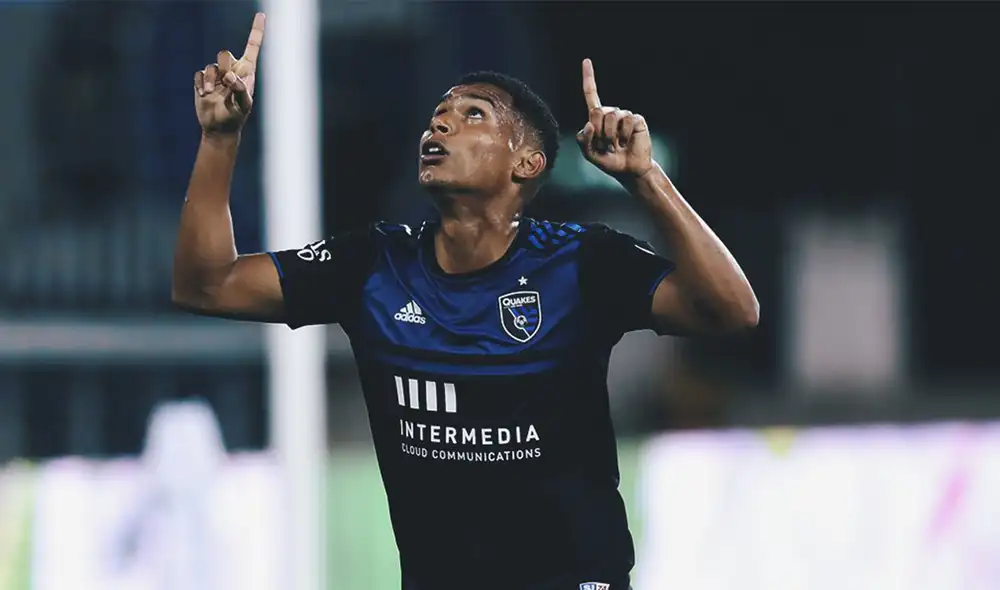 Marcos López anotó su primer gol en la MLS. Foto: Twitter San Jose Earthquakes