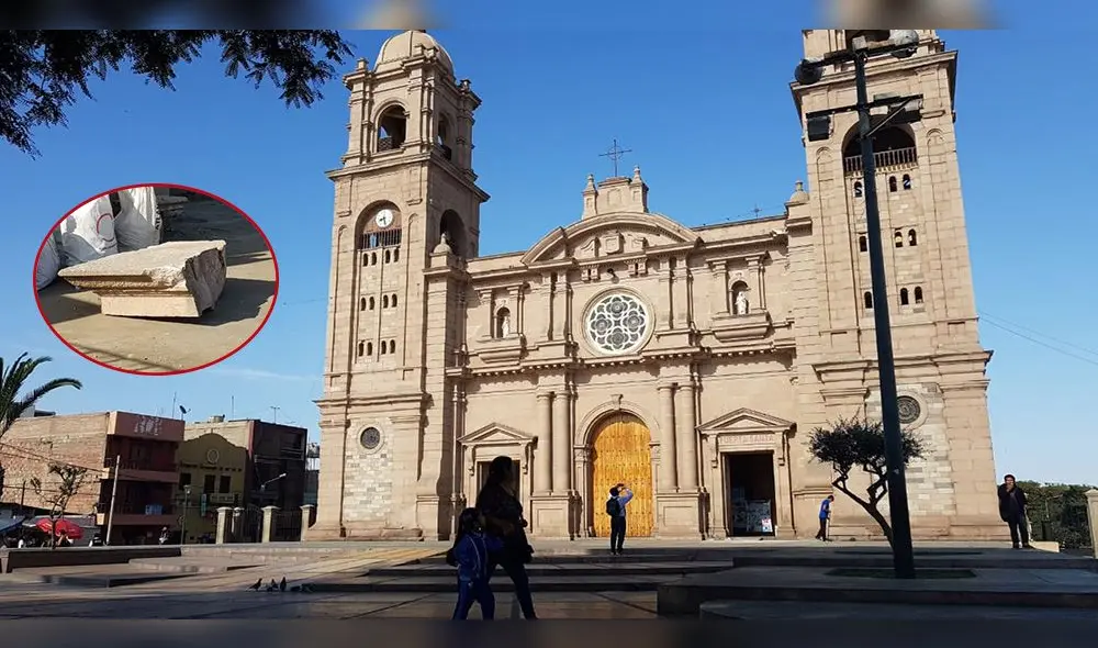 Desprendimiento en la Catedral de Tacna alerta a la población en plena Semana Santa [VIDEO]