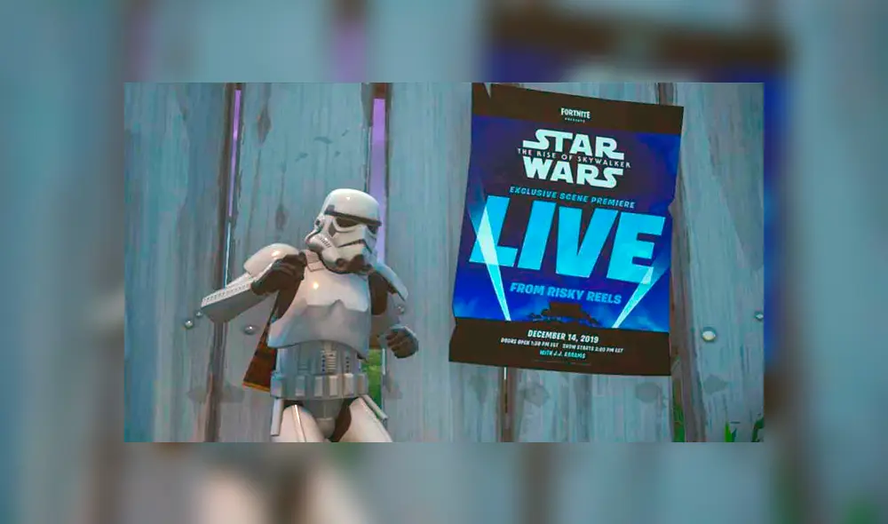 El evento de Fortnite x Star Wars emitió una escena exclusiva de la nueva película 'Star Wars: El Ascenso de Skywalker'.