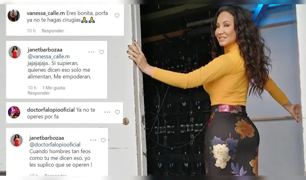 Usuarios le pide a Janet Barboza que no se haga más cirugías. Fuente: Instagram