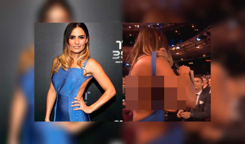 En YouTube, el percance de Layla Anna Lee con su ceñido vestido en los premios 'The Best' [VIDEO]