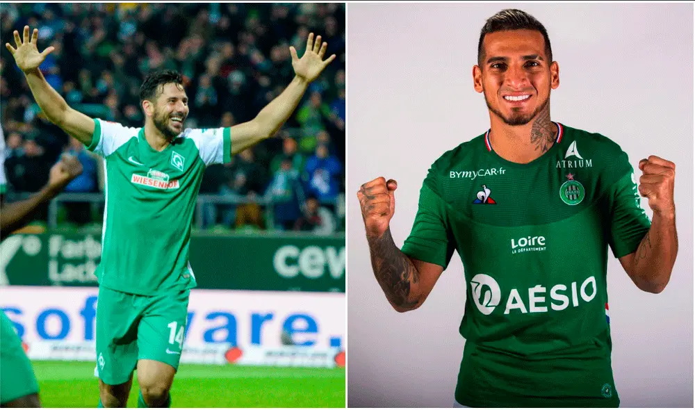 Claudio Pizarro felicitó a Miguel Trauco en Instagram por firmar contrato con el Saint-Étienne de Francia. | Foto: @ASSEofficiel | AFP