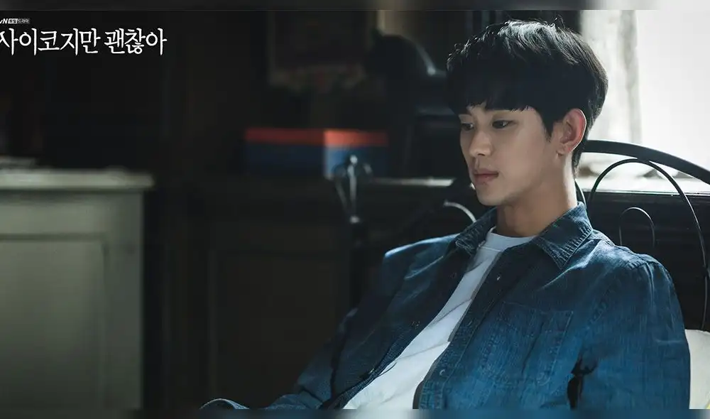 Kim Soo Hyun en It's okay to not be okay. Foto: tvN Kim Soo Hyun en It's okay to not be okay. Foto: tvN