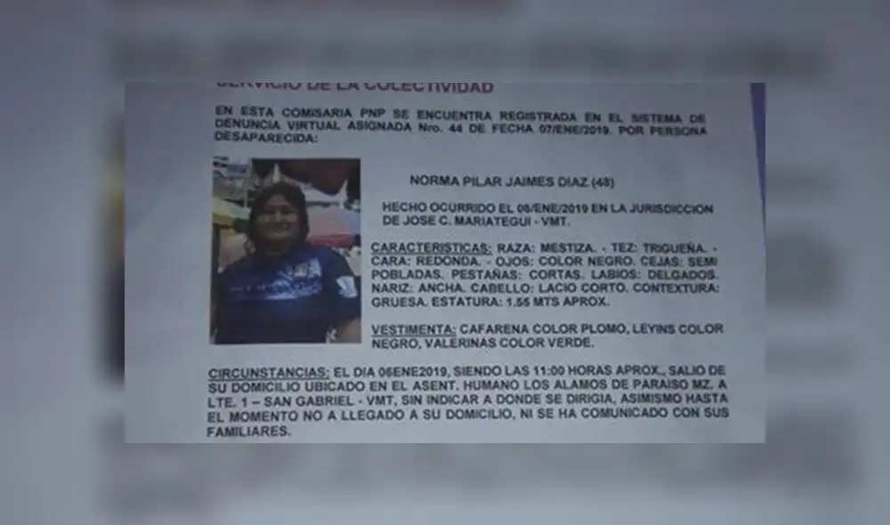 VMT: mujer de 48 años con Alzheimer lleva 11 días desaparecida