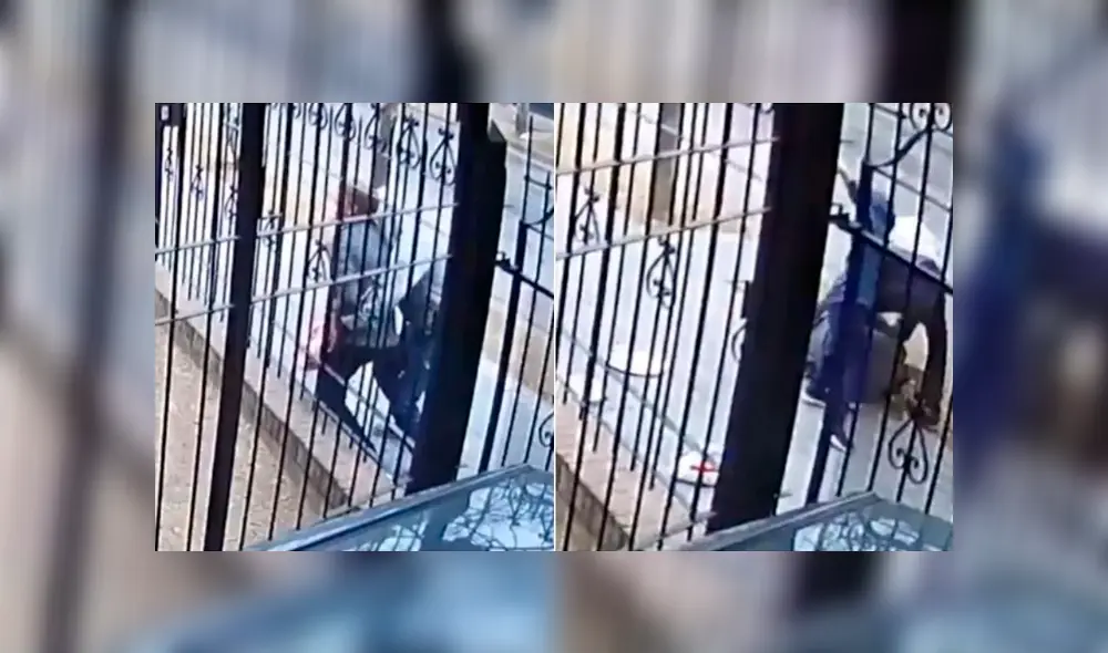 El esposo de la víctima trató de perseguirlo, pero el delincuente logró escapar. Foto: Captura / Telefé El esposo de la víctima trató de perseguirlo, pero el delincuente logró escapar. Foto: Captura / Telefé