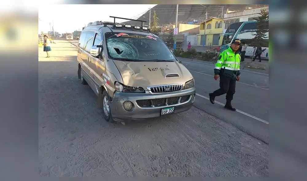 Miniván mata a cobrador ebrio en Arequipa
