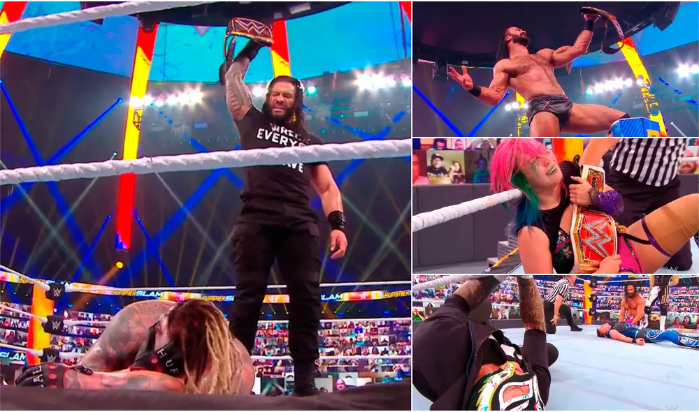 Roman Reigns volvió después de casi 5 meses para cerrar de la mejor manera SummerSlam 2020. | Foto: WWE