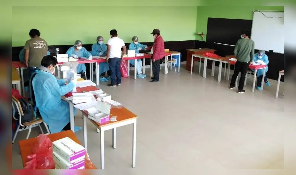 Mil comerciantes y transportistas pasan control médico en provincia de la sierra de La Libertad