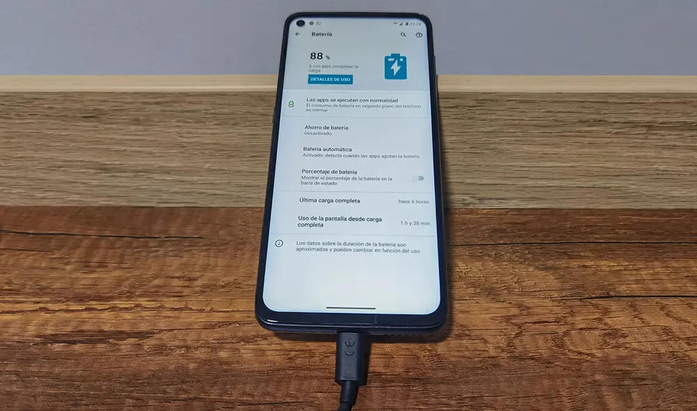 Batería del Moto G9 Plus. Foto: Edson Henriquez