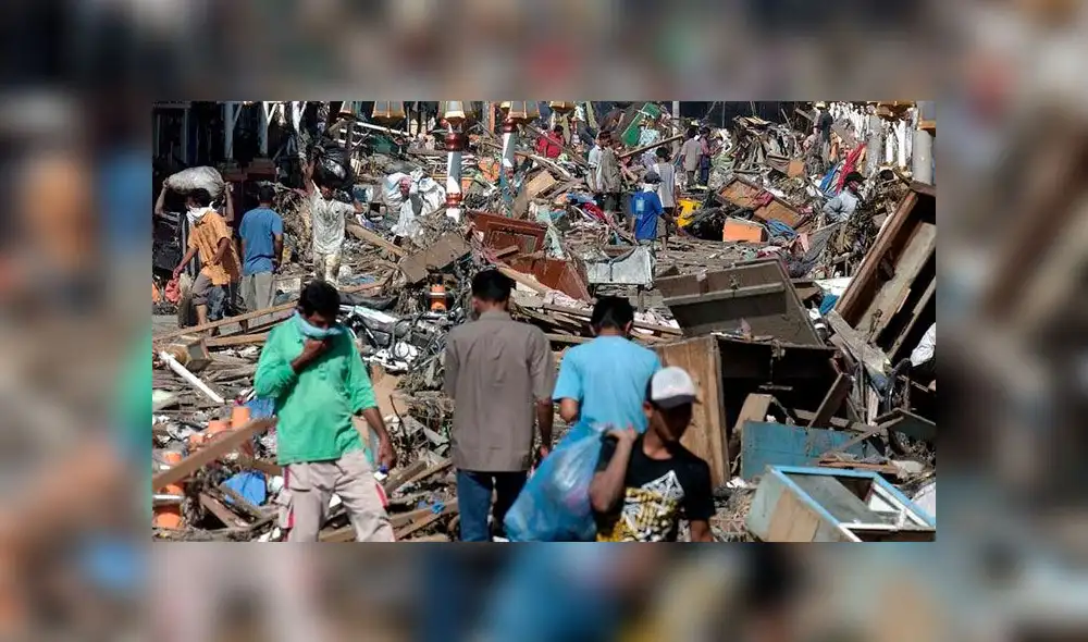 El gigantesco tsunami en Asia del 2004, que dejó 250 mil muertos. Foto: Difusión El gigantesco tsunami en Asia del 2004, que dejó 250 mil muertos. Foto: Difusión