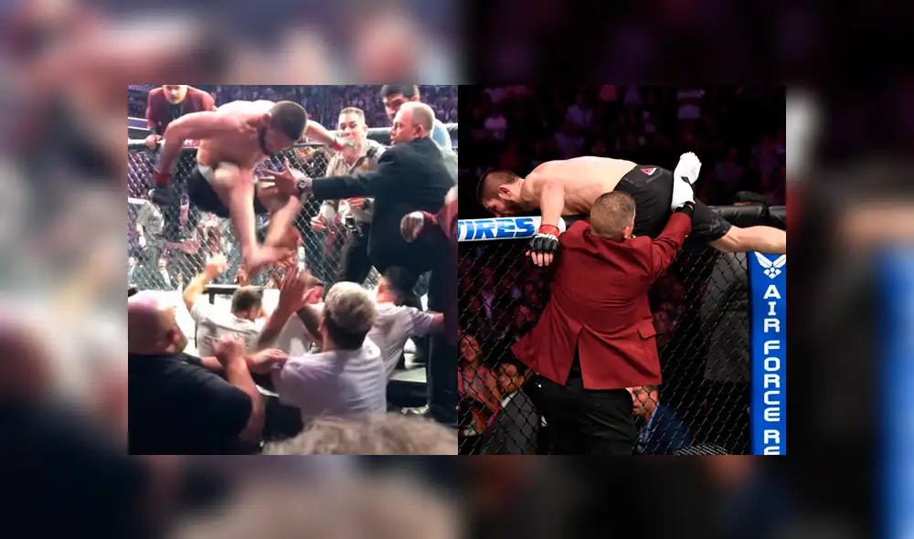 McGregor vs Khabib: diversos videos registraron la sorpresiva salida del ruso