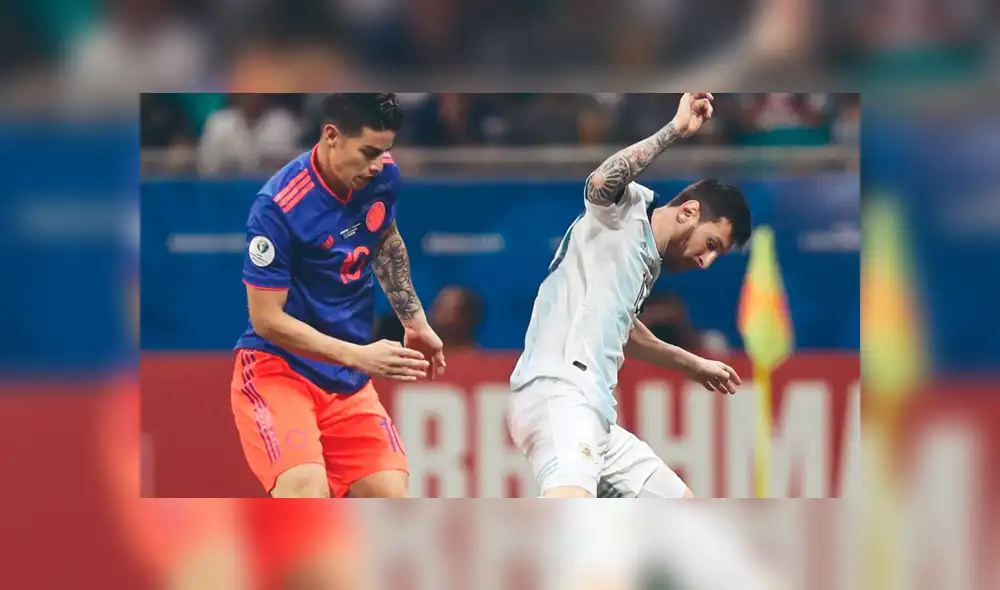  Argentina vs. Colombia: James 'deja pagando' a Messi con impresionante 'caño' [VIDEO]