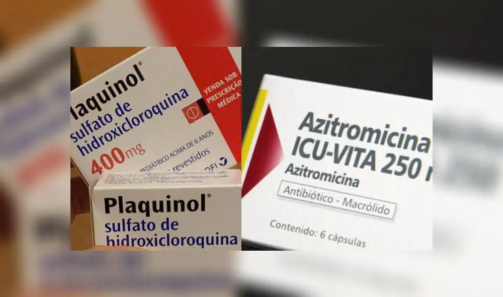 Hidroxocloroquina y Azitromicina. Créditos: Andina / Minsa