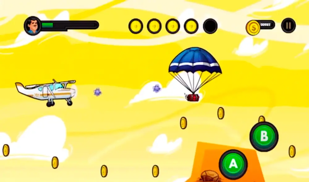 El juego consta de tres niveles: caminos, avión y conducción en carretera. Foto: captura El Chapo The Games. El juego consta de tres niveles: caminos, avión y conducción en carretera. Foto: captura El Chapo The Games.