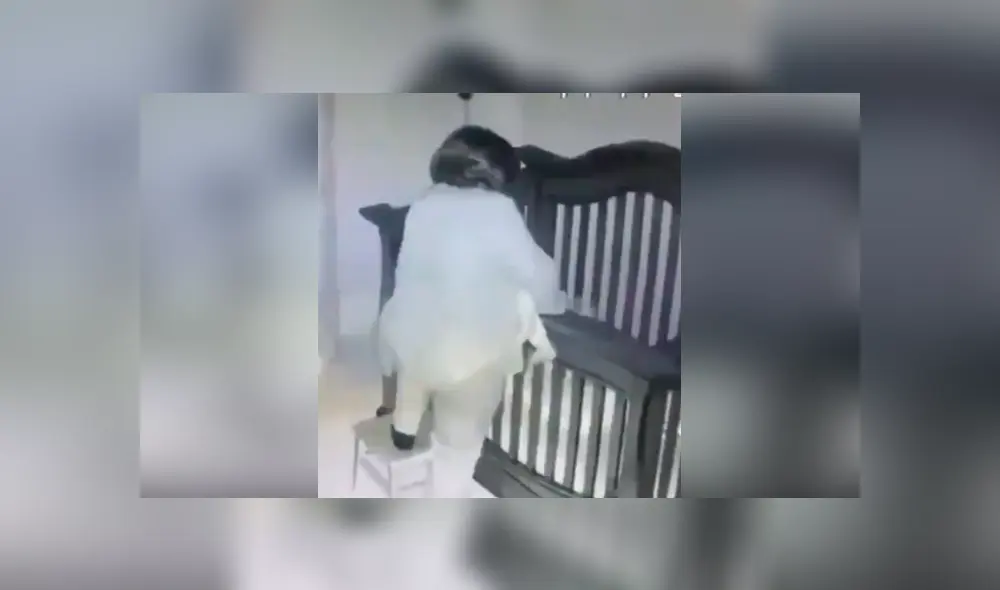 Un video que se ha viralizado en Facebook, grabado con cámara escondida, registra el blooper que protagonizó una niñera con un bebé en brazos.