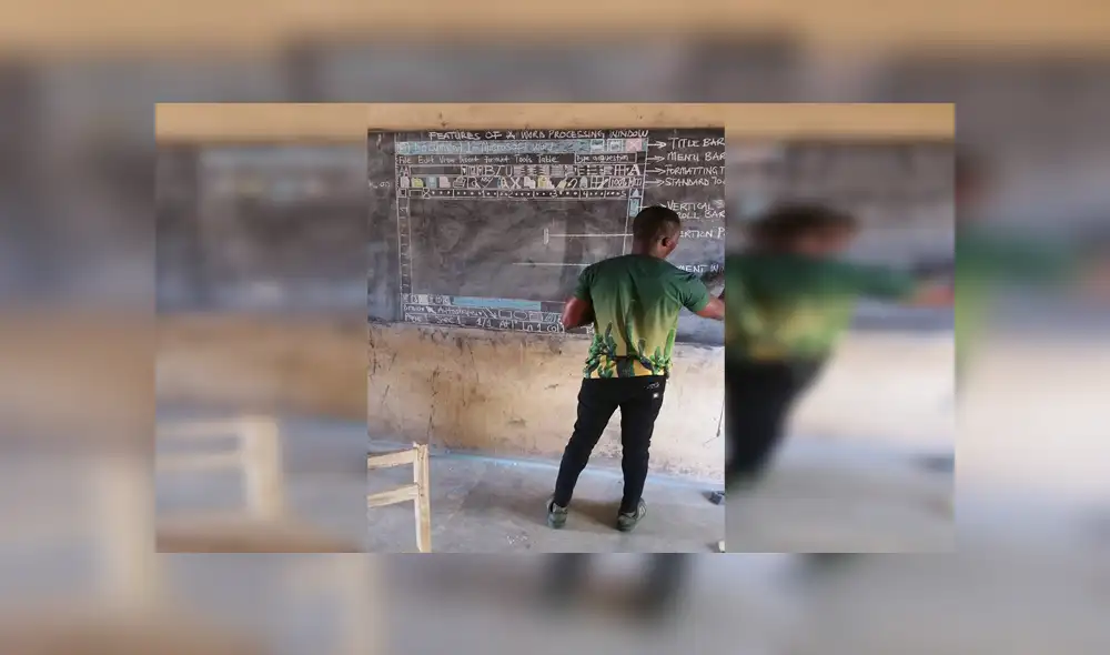 Facebook: historia de maestro que enseña Word en pizarra tuvo final feliz Facebook: historia de maestro que enseña Word en pizarra tuvo final feliz