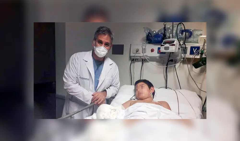 El accidente del pequeño Thiago de 11 años se produjo cuando este se encontraba cortando leña para la estufa de su casa. Foto: Difusión