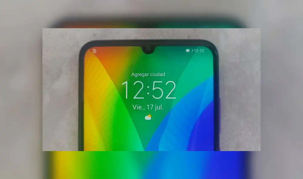 Cámara frontal del Huawei Y6p. Cámara frontal del Huawei Y6p.