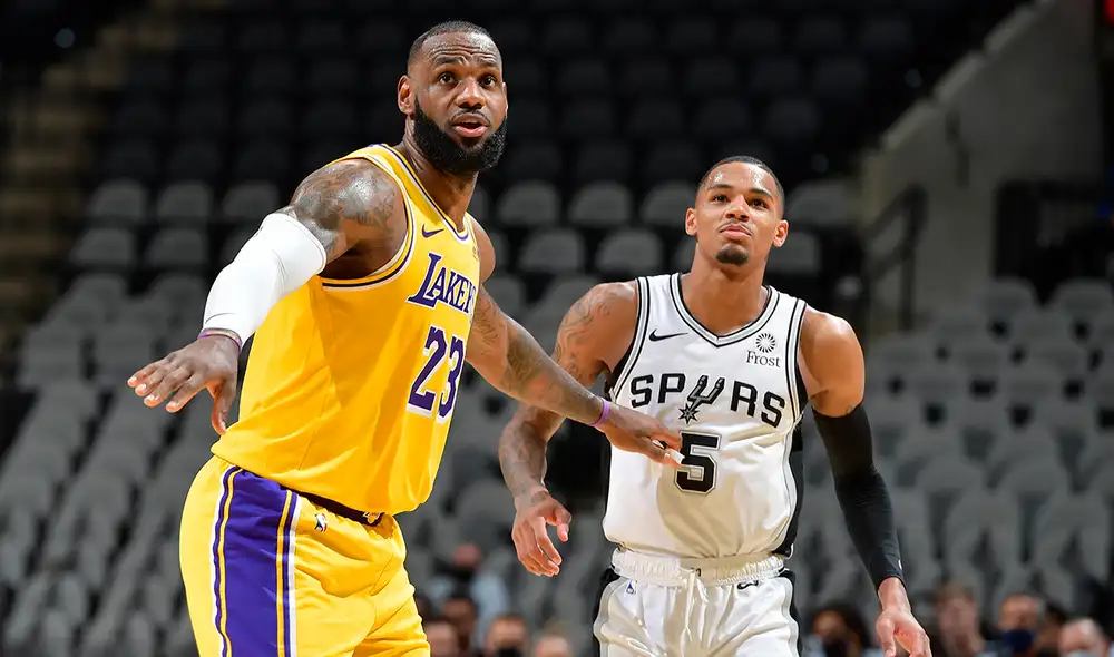 Los Lakers ganaron su último partido del 2020 ante los Spurs por la NBA. Foto: AFP
