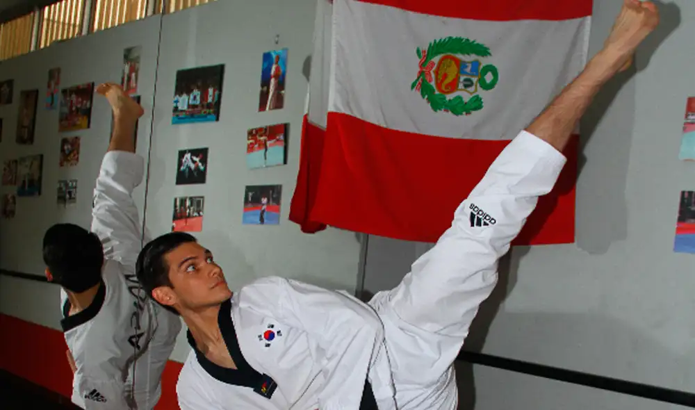 Hugo Del Castillo logró la medalla de oro en un torneo virtual de taekwondo. | Foto: Luis Jiménez (Líbero)
