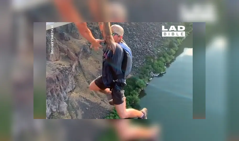 Joven realiza reto extremo en el aire y sucede lo impensado. Joven realiza reto extremo en el aire y sucede lo impensado.