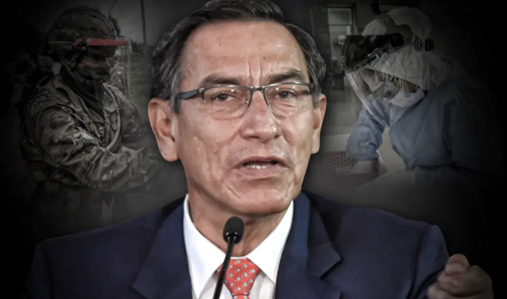Martín Vizcarra se dirige a la población en el día 53 del estado de emergencia. Composición: Gerson Cardoso/La República.