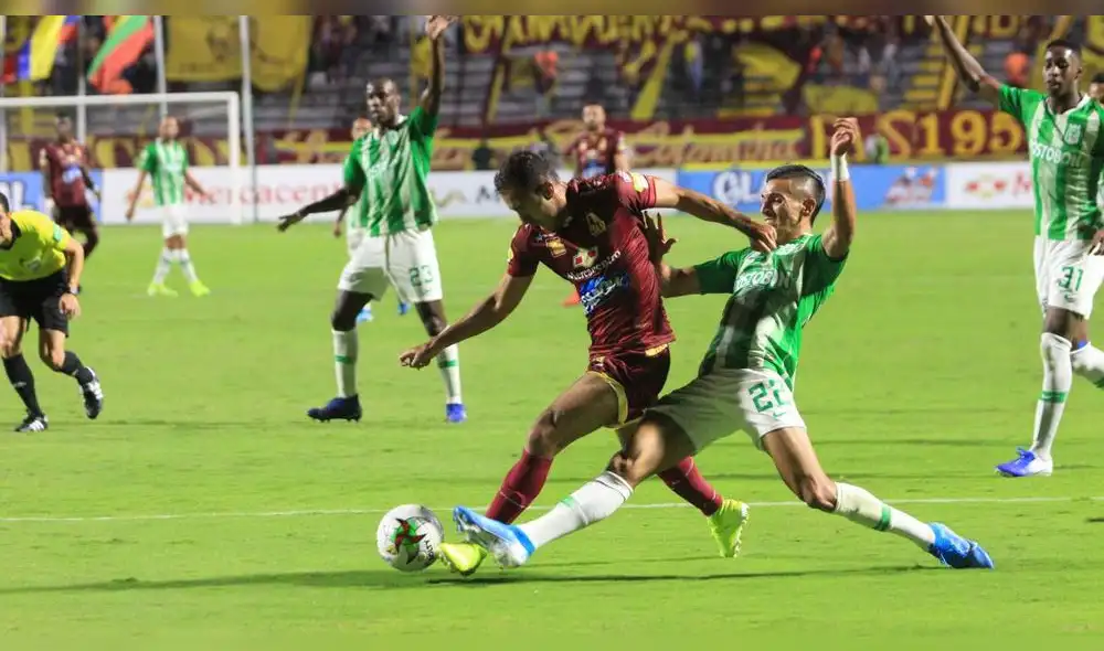 Tolima derrotó por la mínima diferencia a Atlético Nacional y lidera su grupo con 6 puntos. Foto: As Colombia.