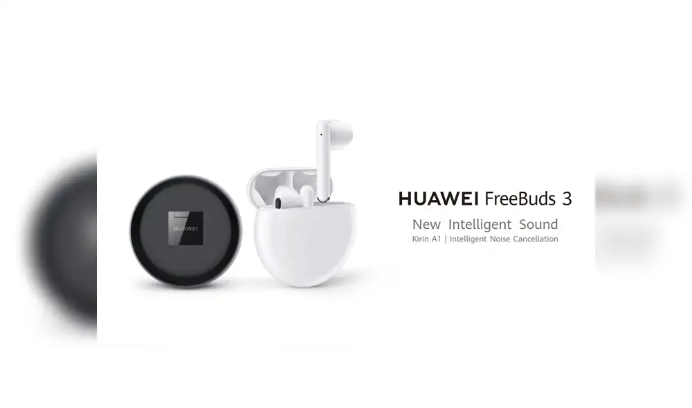 Audífonos FreeBuds 3 de Huawei.
