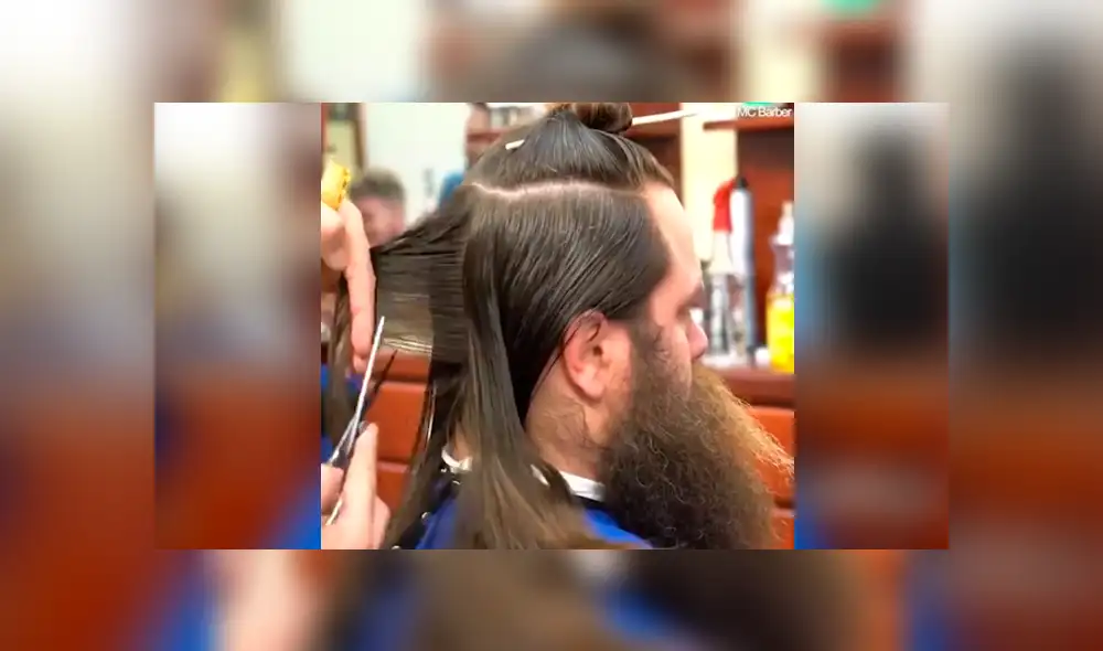Facebook viral: ‘barber shop’ hace drástico cambio de look a hombre que no se cortaba el pelo en años [VIDEO]