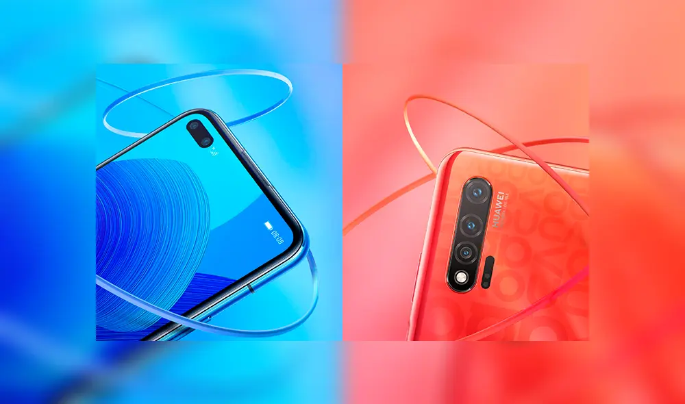 Huawei Nova 6 5G llega con doble cámara frontal y triple cámara trasera.