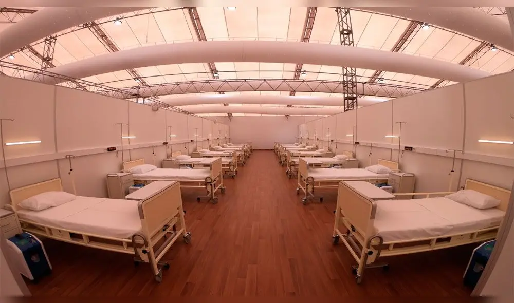 Centro de hospitalización temporal instalado en La Victoria solo atenderá a pacientes con síntomas leves o moderados.