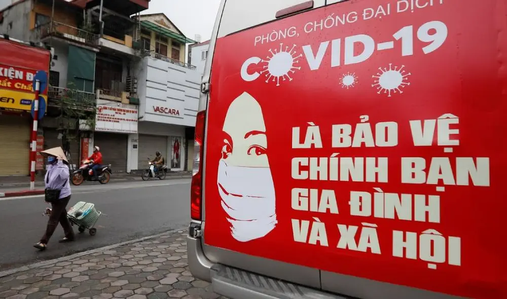 Propaganda del Partido Comunista de Vietnam para concientizar a la población. Foto: EFE