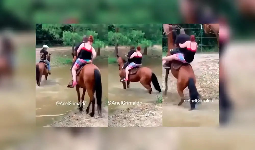Facebook viral: pareja se sube a caballo para dar un paseo y este reacciona de la peor forma al sentir su excesivo peso [ Facebook viral: pareja se sube a caballo para dar un paseo y este reacciona de la peor forma al sentir su excesivo peso [