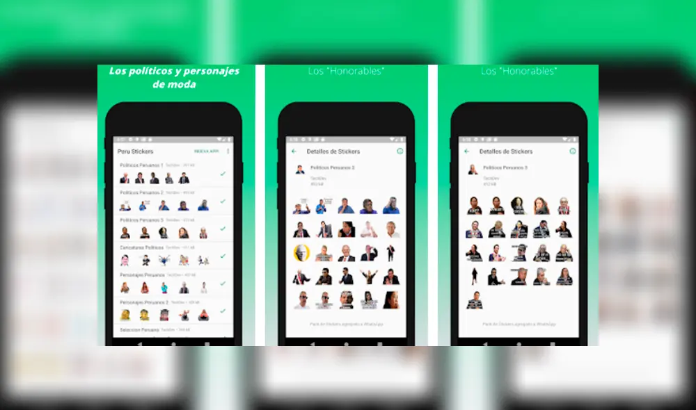 Stickers de para usar en Fiestas Patrias. Foto: Google Play. Stickers de para usar en Fiestas Patrias. Foto: Google Play.