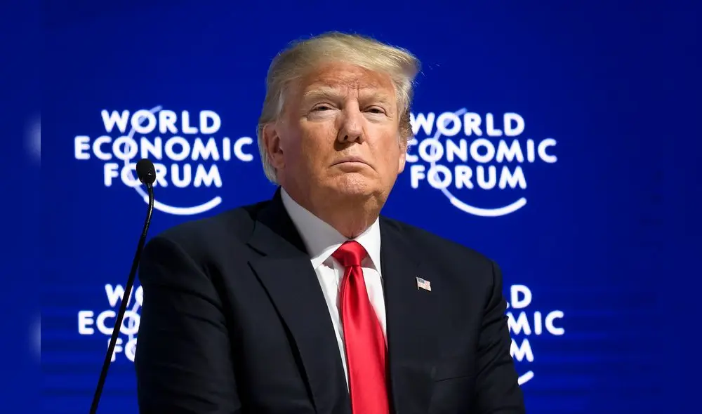 US President Donald Trump looks on during a discussion after delivering his speech during the World Economic Forum (WEF) annual meeting on January 26, 2018 in Davos, eastern Switzerland. (Photo by Fabrice COFFRINI / AFP) US President Donald Trump looks on during a discussion after delivering his speech during the World Economic Forum (WEF) annual meeting on January 26, 2018 in Davos, eastern Switzerland. (Photo by Fabrice COFFRINI / AFP)