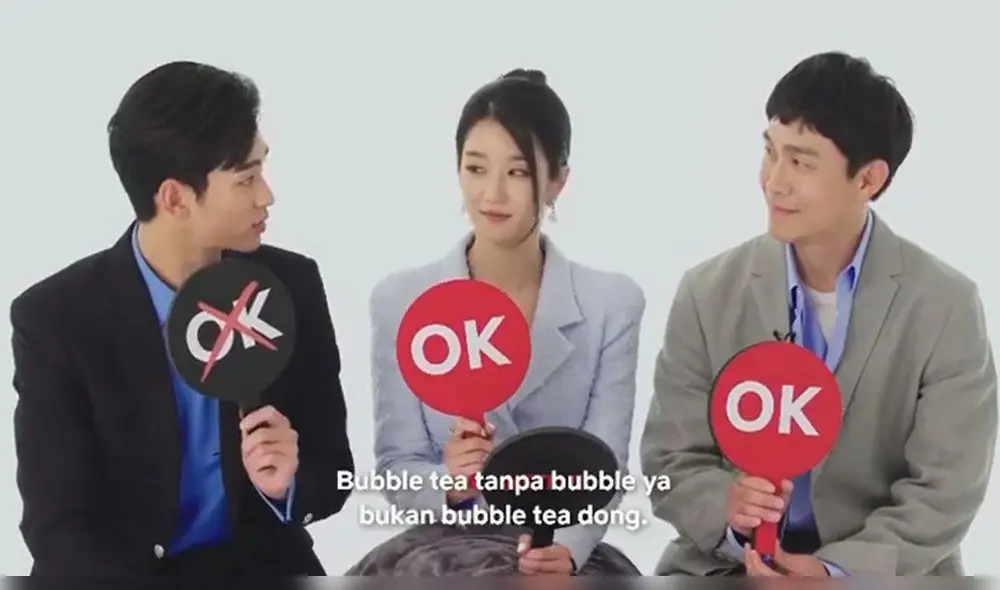 Desliza para ver más fotos de Kim Soo Hyun, Seo Ye Ji y Oh Jung Se actores del dorama It's okay to not be okay. Créditos: Netflix