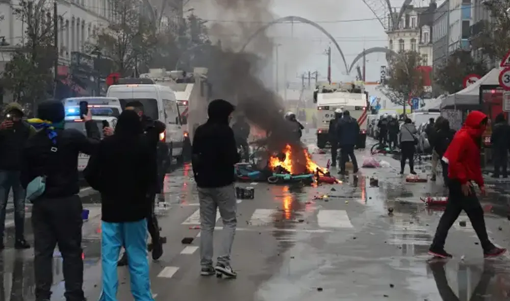 Los incidentes se habrían originado por parte de hinchas de Marruecos.Foto: AFP Los incidentes se habrían originado por parte de hinchas de Marruecos.Foto: AFP