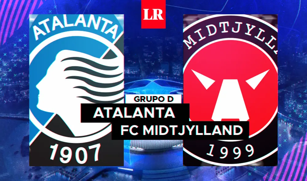 Atalanta y Midtjylland se enfrentan en la primera fecha de la fase de grupos de la Champions League. Foto: Composición de Fabrizio Oviedo