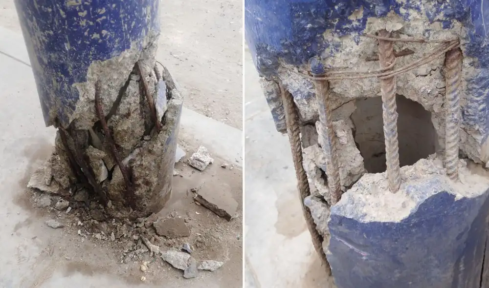 Poste en mal estado en Chorrillos | Créditos: difusión Poste en mal estado en Chorrillos | Créditos: difusión