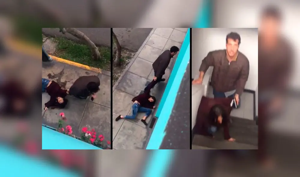 Facebook: Indignación por sujeto captado arrastrando a su pareja en plena calle [VIDEO]