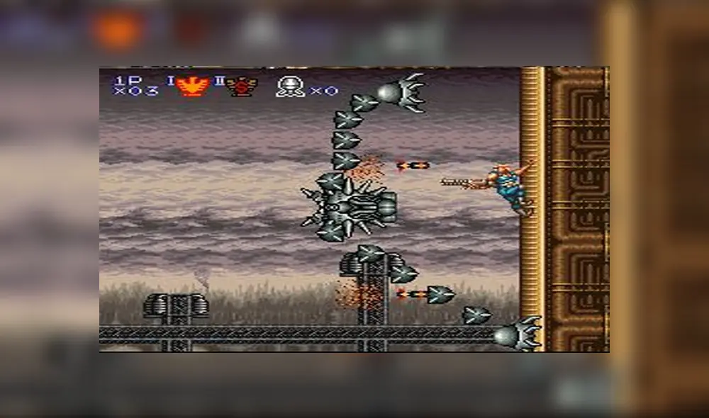 Contra 3 es uno de los videojuegos más populares en la década de los 90. Foto: Captura.