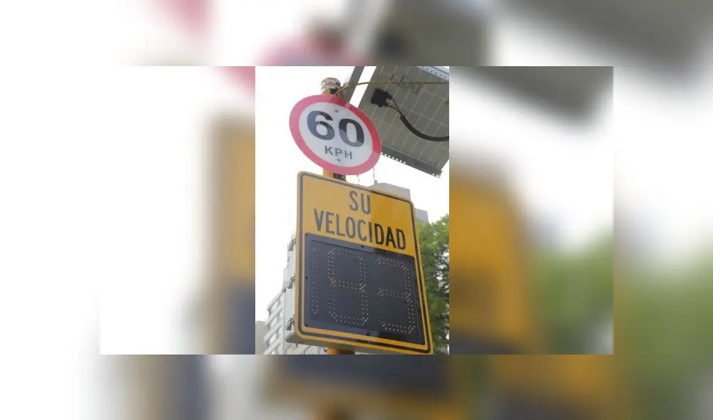 Sensor solar te avisa si es que excediste la velocidad permitida en la vía. (Foto: Municipalidad de San Isidro)