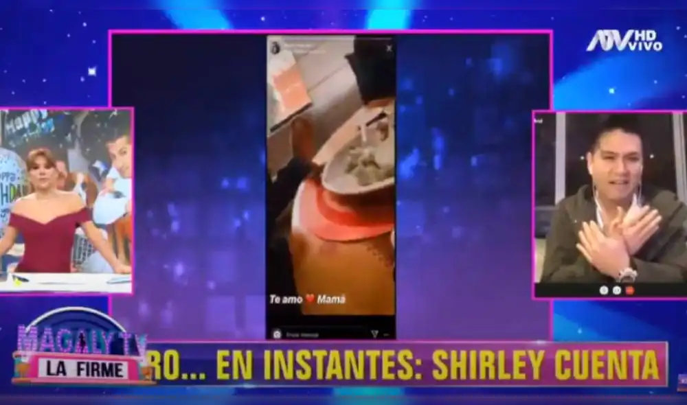 Deyvis Orosco habla sobre su primer concierto virtual con Magaly Medina. | FOTO: Captura ATV.