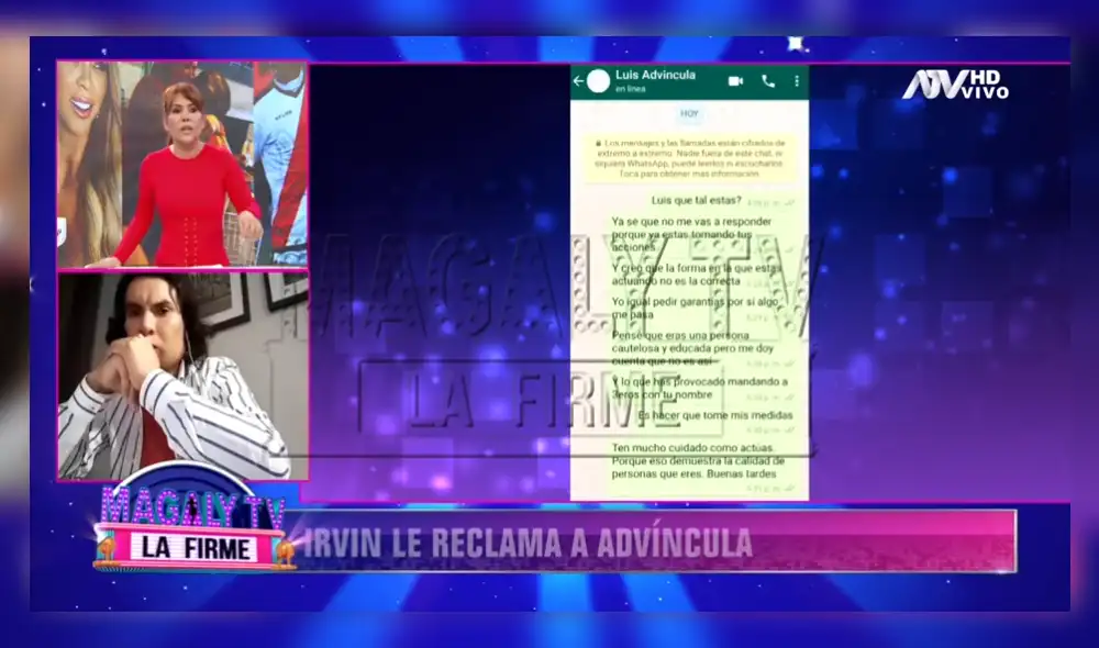 Relacionista público de Sheyla Rojas pide garantías para su vida por amenazas. FOTO: captura ATV Relacionista público de Sheyla Rojas pide garantías para su vida por amenazas. FOTO: captura ATV